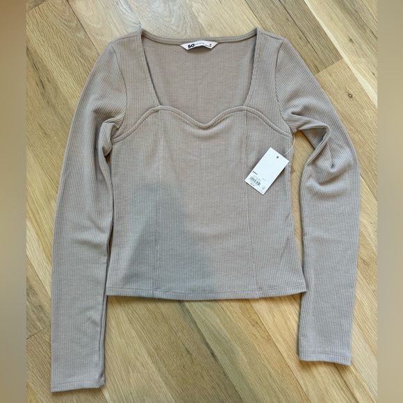 SO • Sweetheart Neck Top • Mocha Froth • Medium - Picture 3 of 6